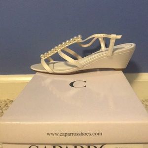 Caparros wedge wedding shoes